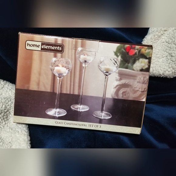 Glass Candle Holders - Picture 1 of 5
